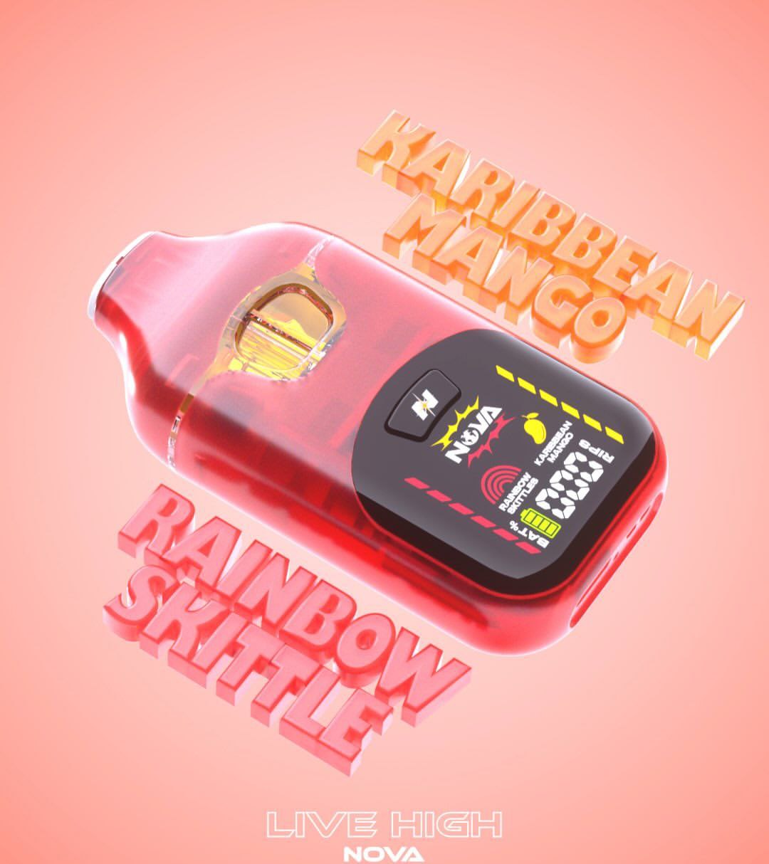 nova rainbow skittles + karibbean mango